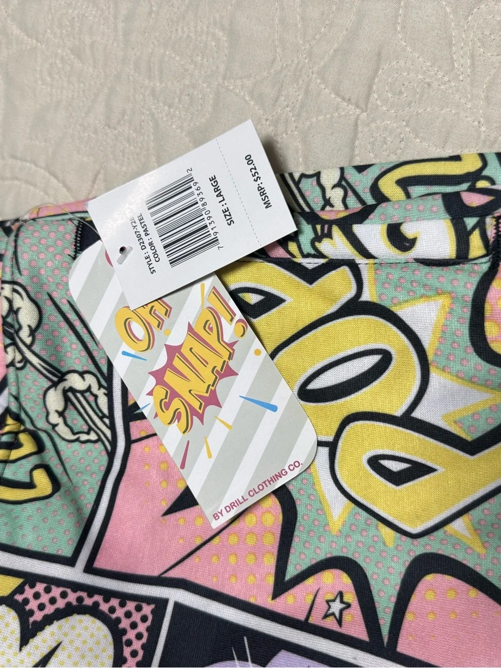 Comic Pop Art Swim Trunks - Pastel Multicolor